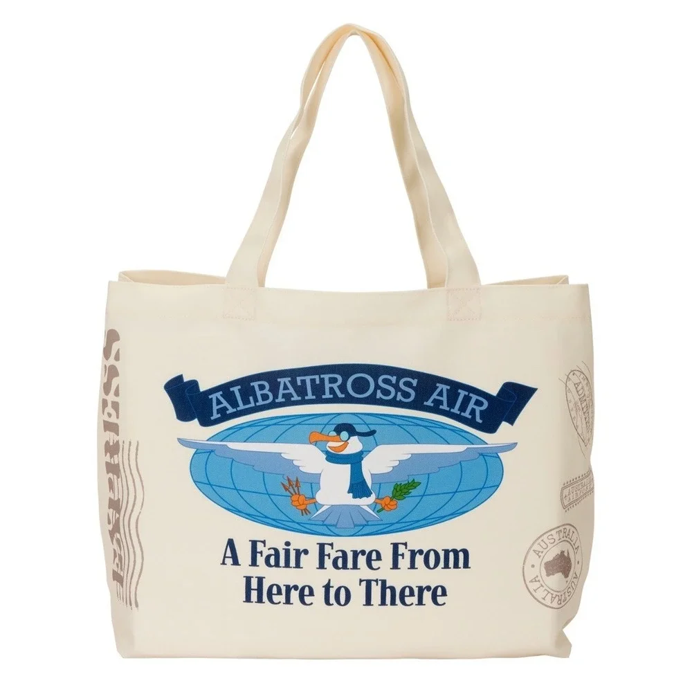 Loungefly Disney Rescuers Down Under Albatross Air Oversized Canvas Tote Bag NWT